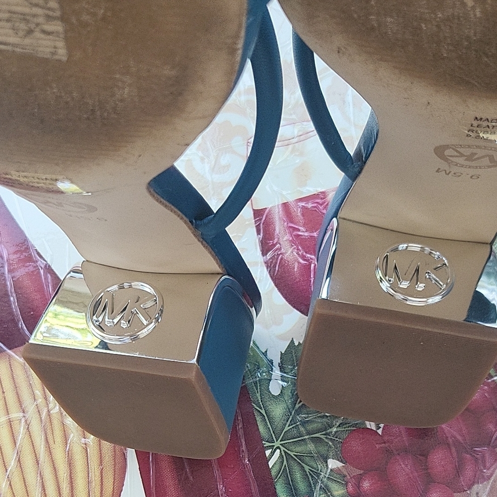Michael Kors Strappy Teal Sandals - Picture 4 of 6